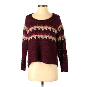 FREE People Sweater Women XS Baltic Fairisle Wool Alpaca Ski Boatneck Stripe